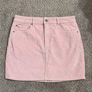 Garage Light Pink Mini Corduroy Skirt